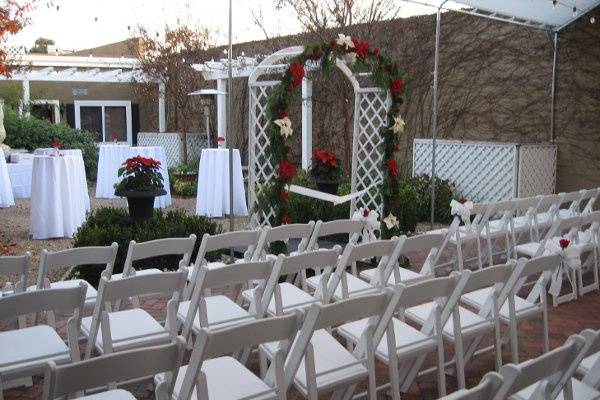 Wedding ceremony setup