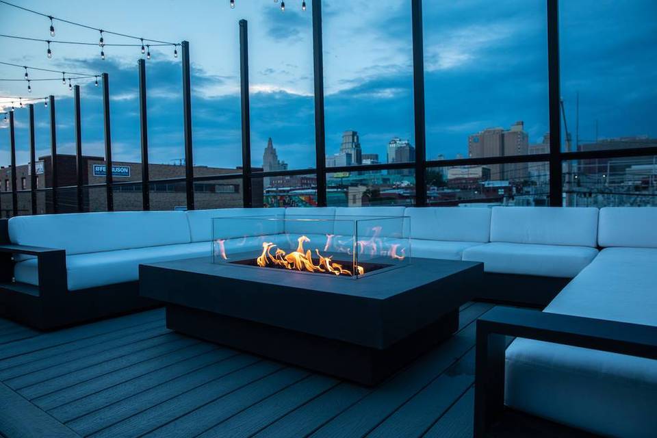 Rooftop fire pit