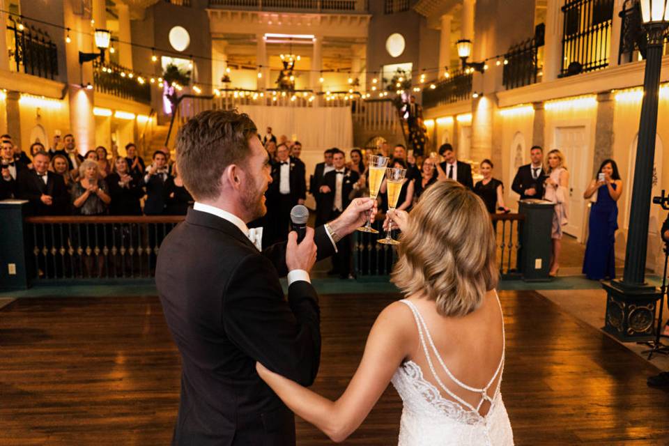 Welcome speech by couple