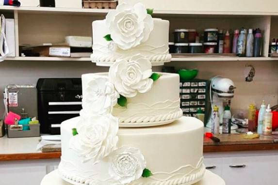 Wedding cake with floral design