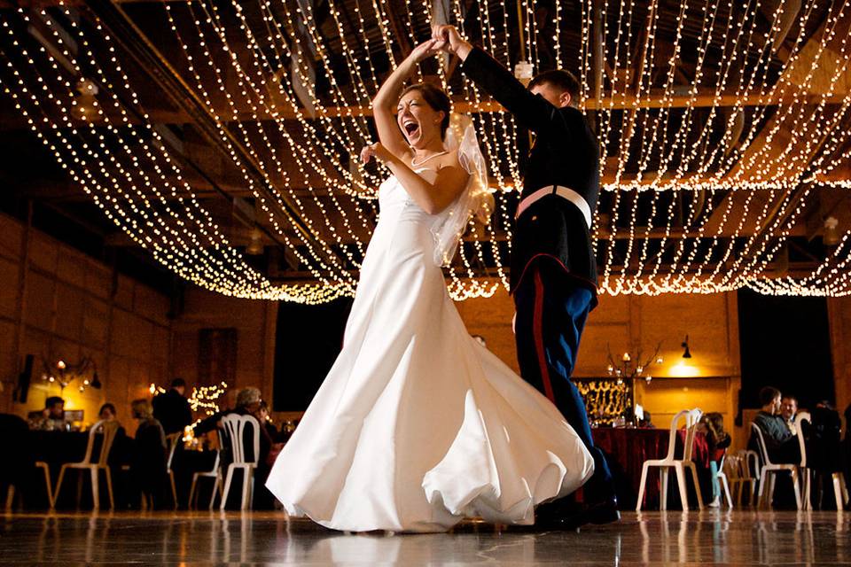 Couple dancing in the dance floor