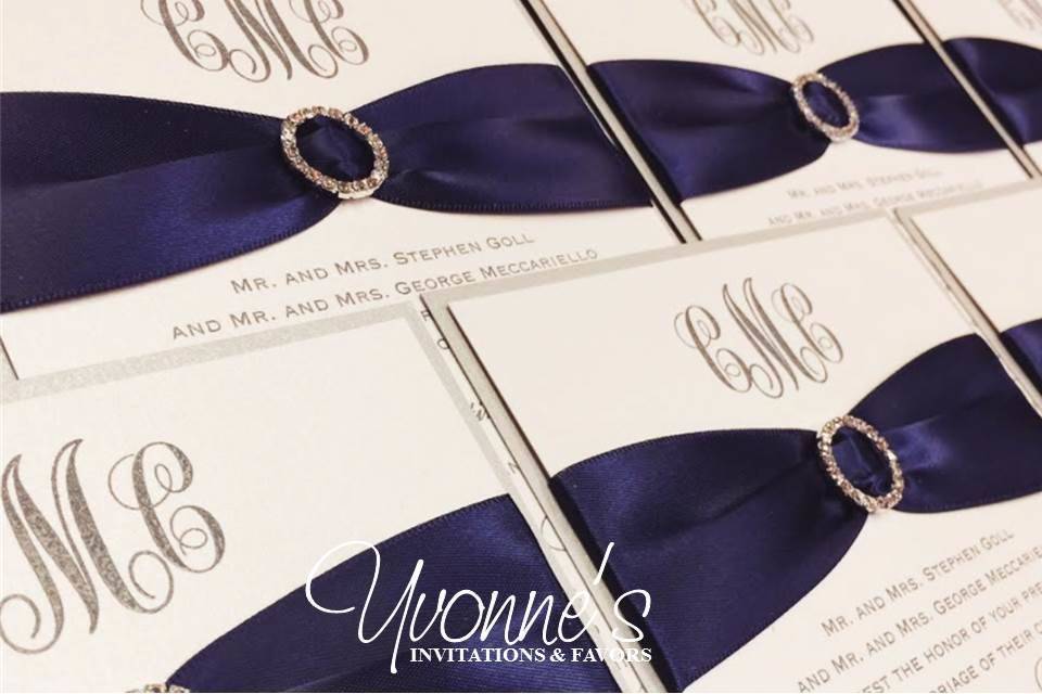 Navy themed Invitations