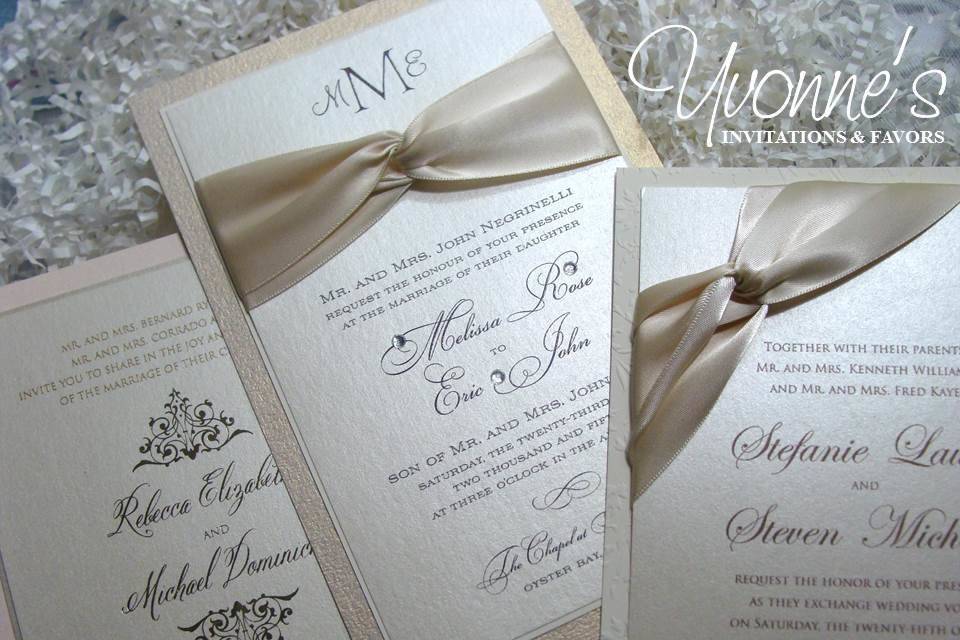 Golden Laser-cut Invitation