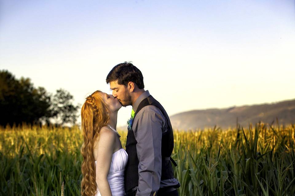Farm wedding romance