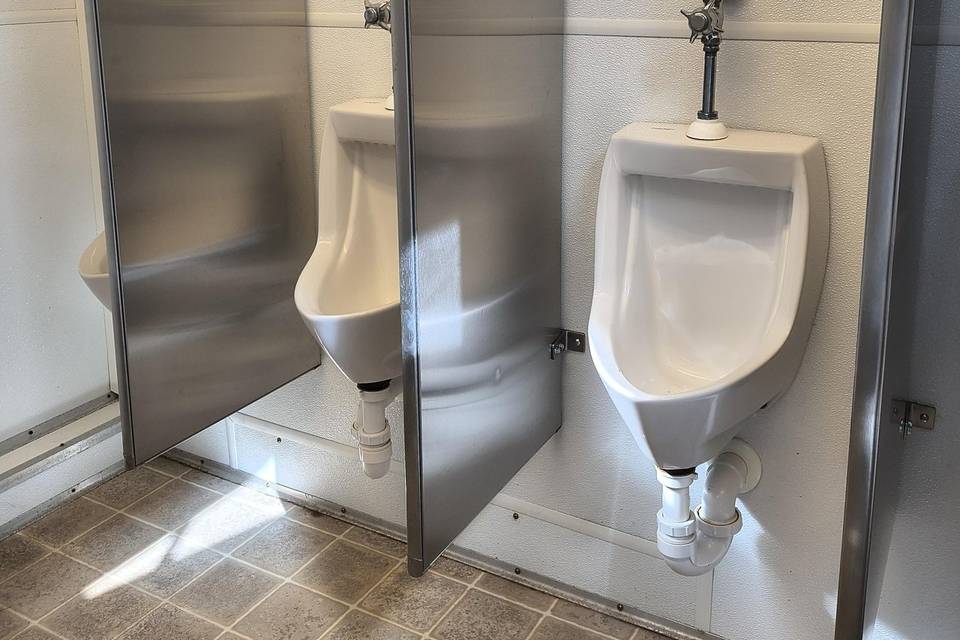 Urinals in mens restroom