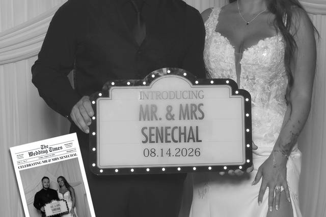 Bride and groom photo booth