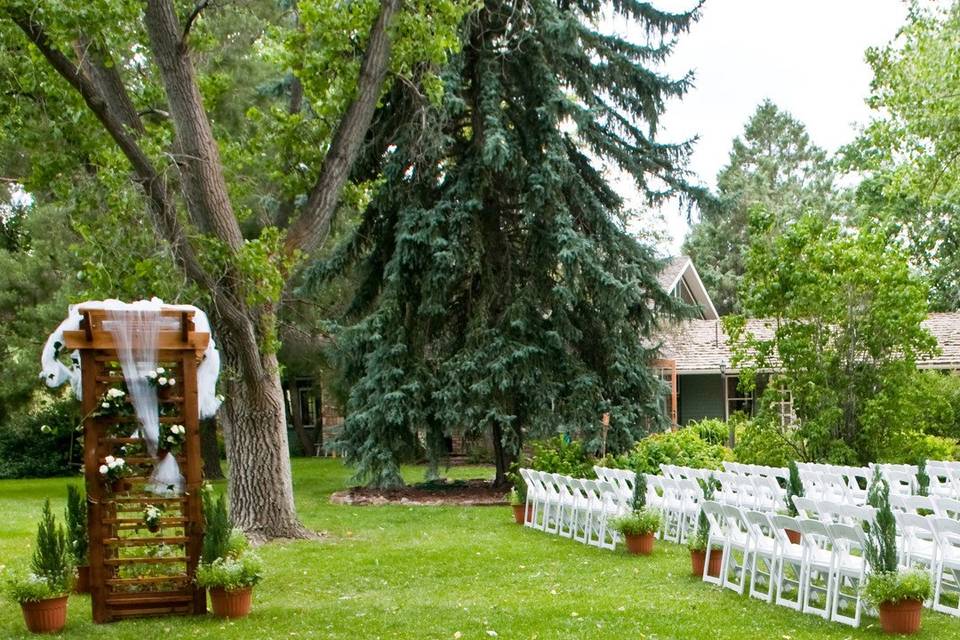 Wedding ceremony setting