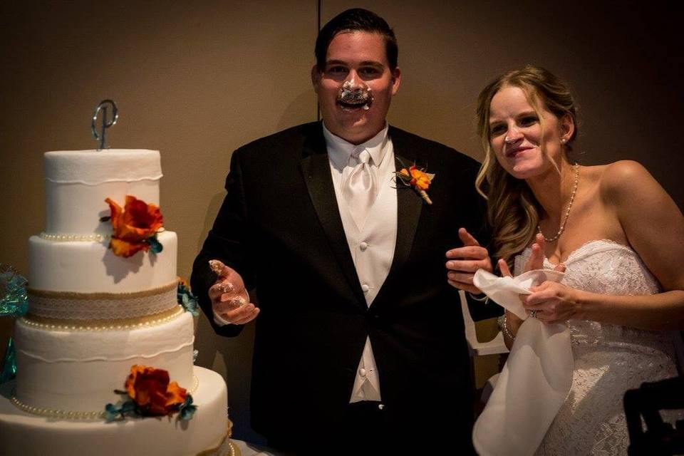Eating the wedding cake