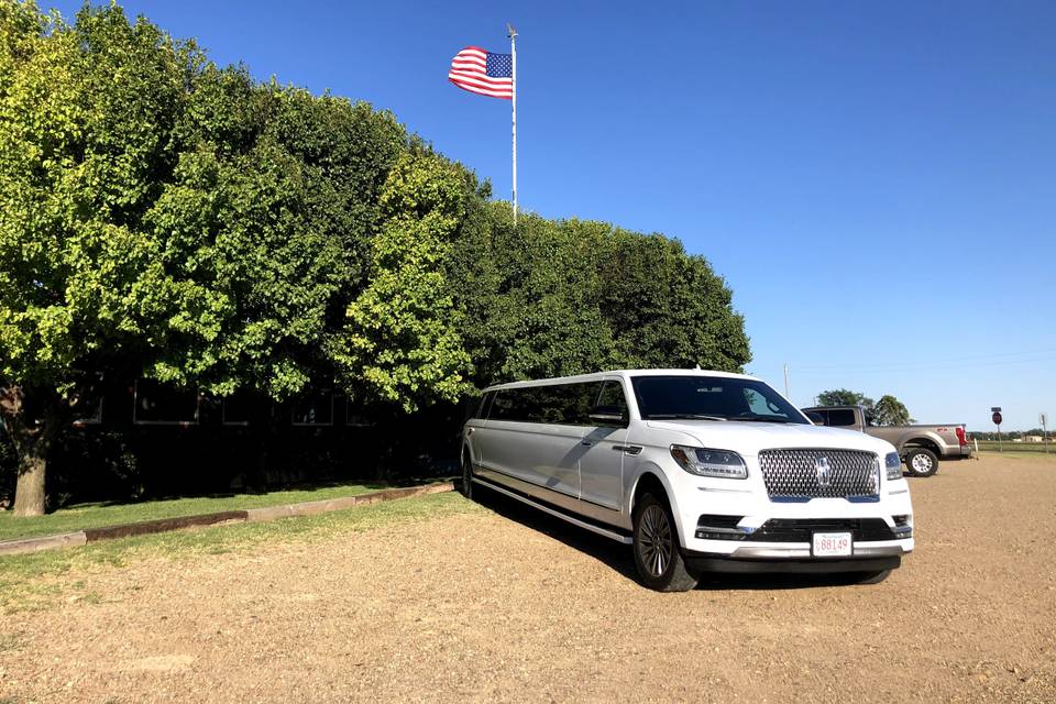 Driving under blue skies