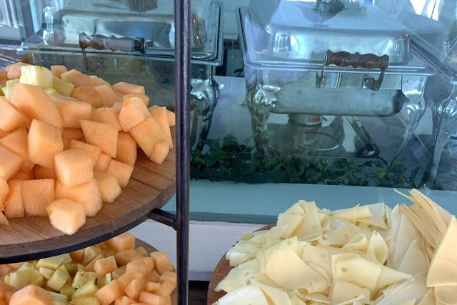 Fruit and cheese tray