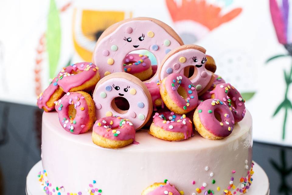 Donut-themed cake