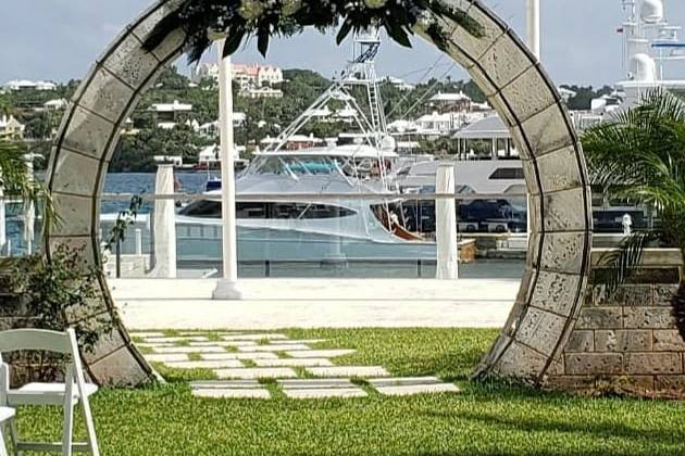 Traditional Bermuda Moongate