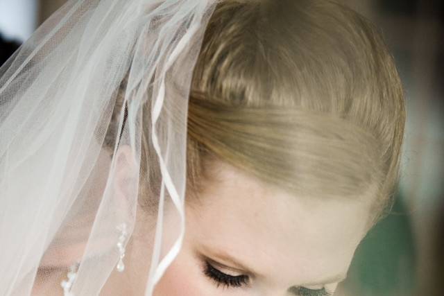 Bride in her veil