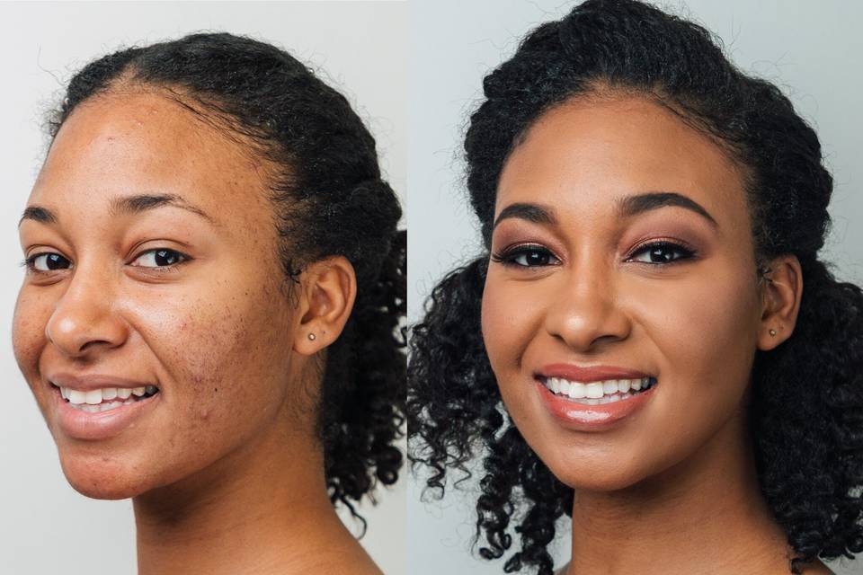 Makeup: Enhanced Makeup with Defined BrowsHair: Half Up
