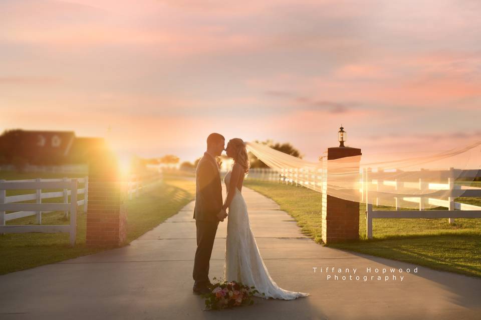 Beautiful sunset wedding