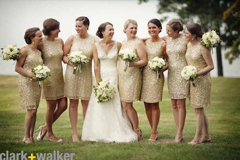 Smiles from the bride and bridesmaids