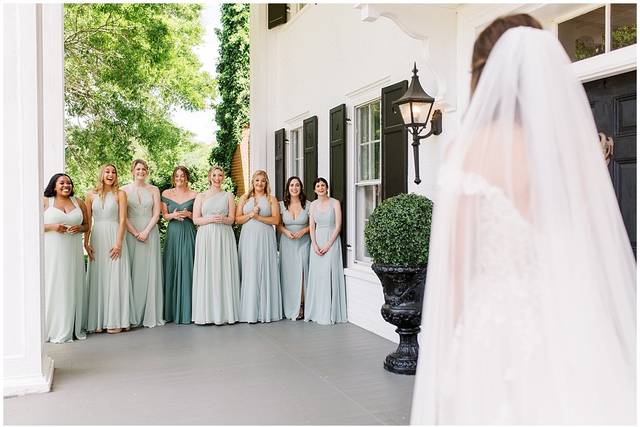 First Look With Bridesmaids