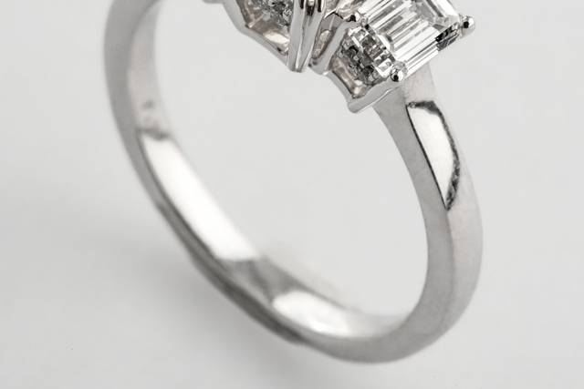 3 Stone Emerald Ring