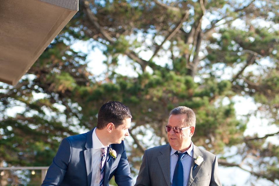 The groom with his father