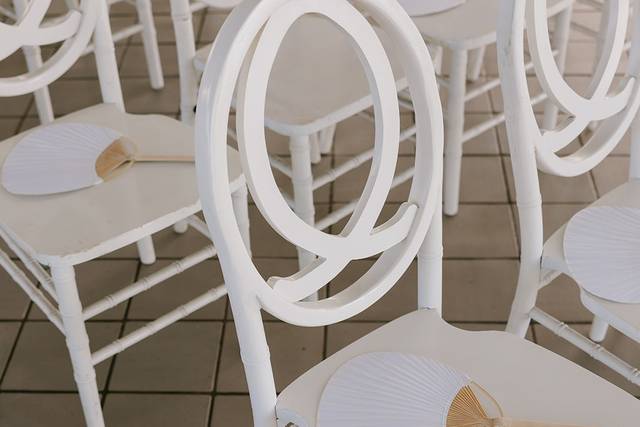 Ceremony Fans on Chairs