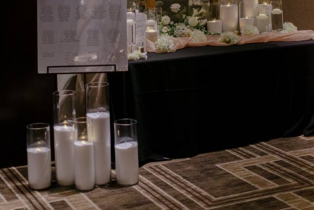 Moody candlelight wedding