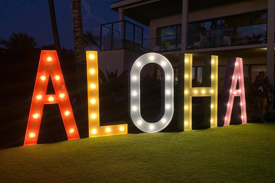 ALOHA Marquee Sign Maui