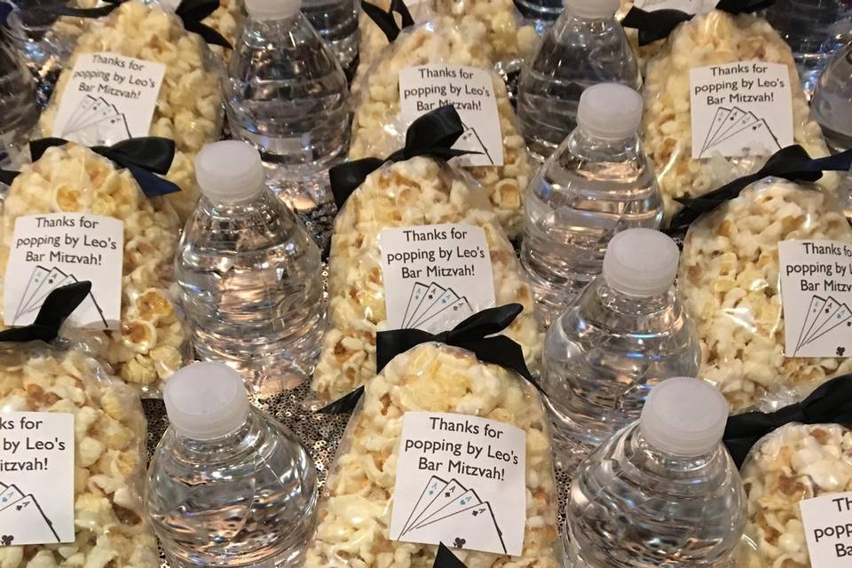 Popcorn favor bar mitzvah