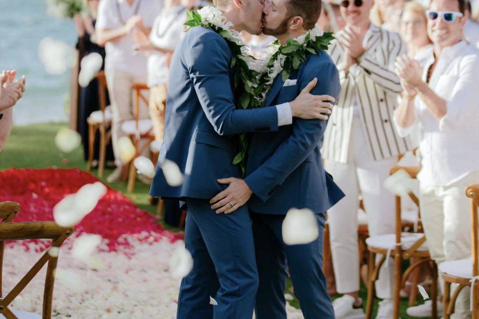 A romantic first dance.