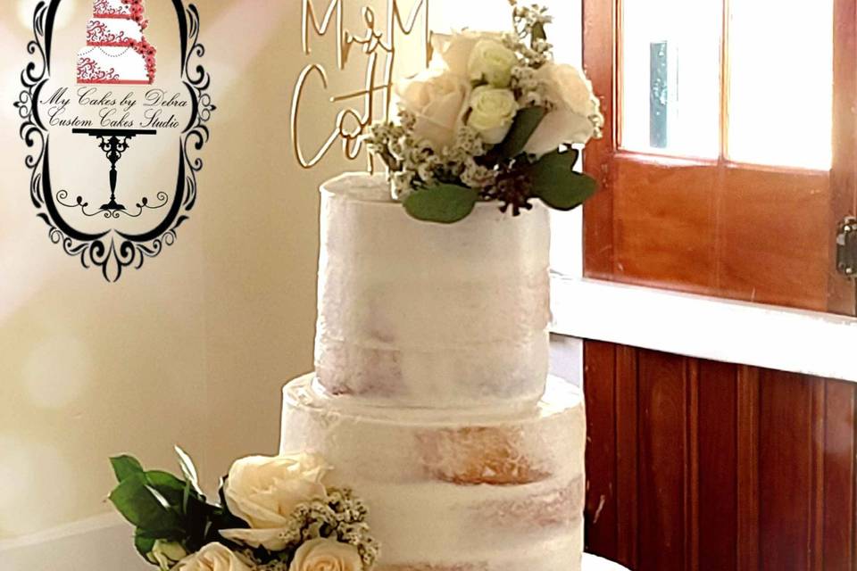 Semi Naked Wedding Cake