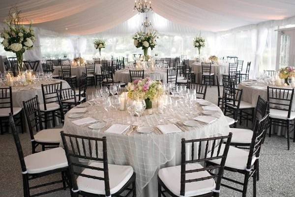 Wedding reception setup