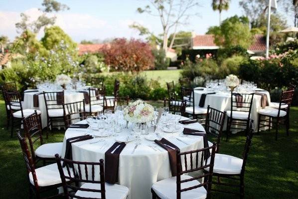 Wedding reception setup