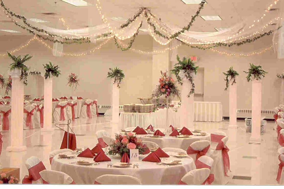Wedding reception setup