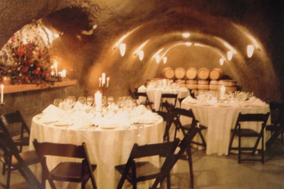 Wedding reception setup