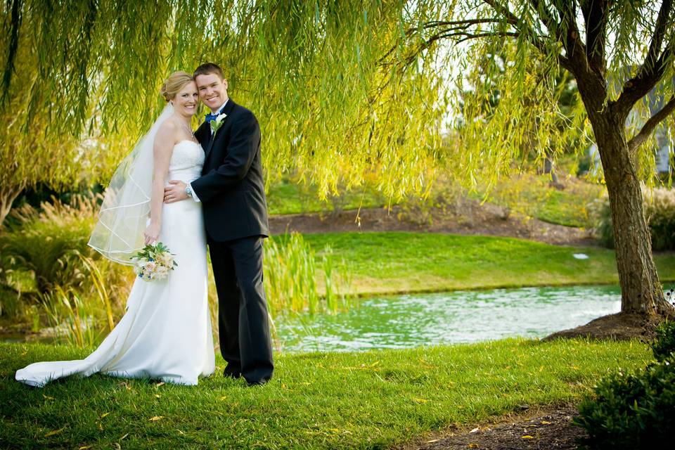 The bride and groom