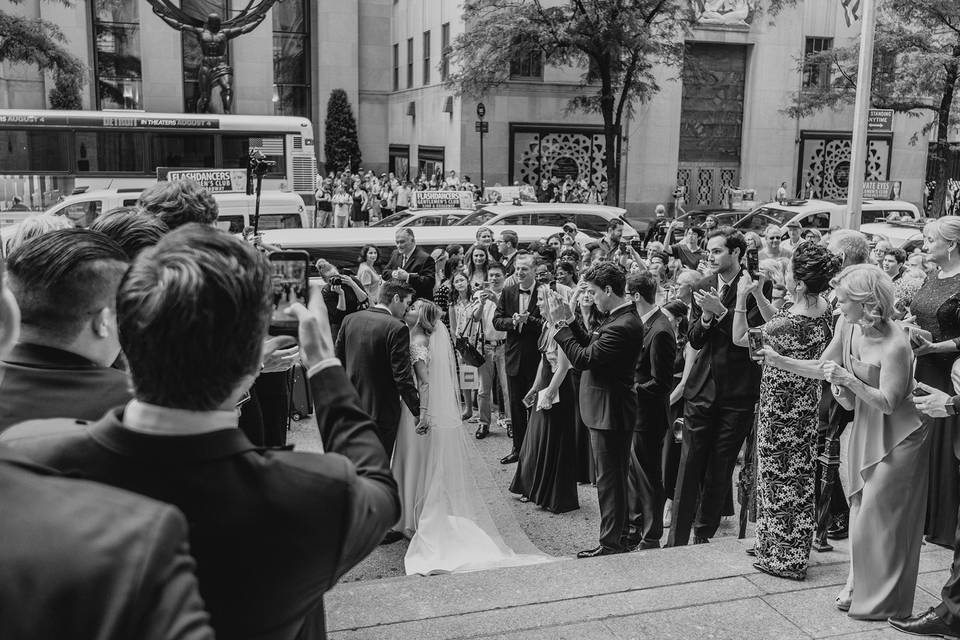 A wedding at St. Patricks Cathedral in NYC.