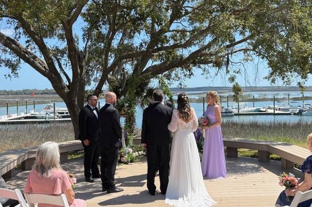 Ceremony behind Clubhouse