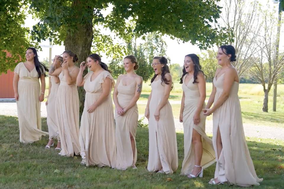 Paige and her Bridesmaids