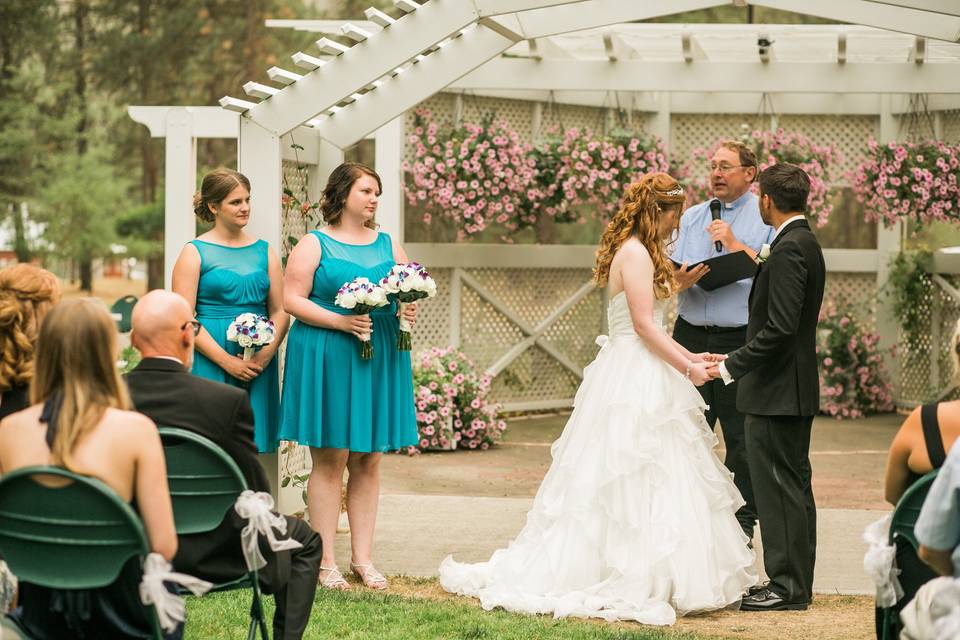 Outdoor wedding ceremony