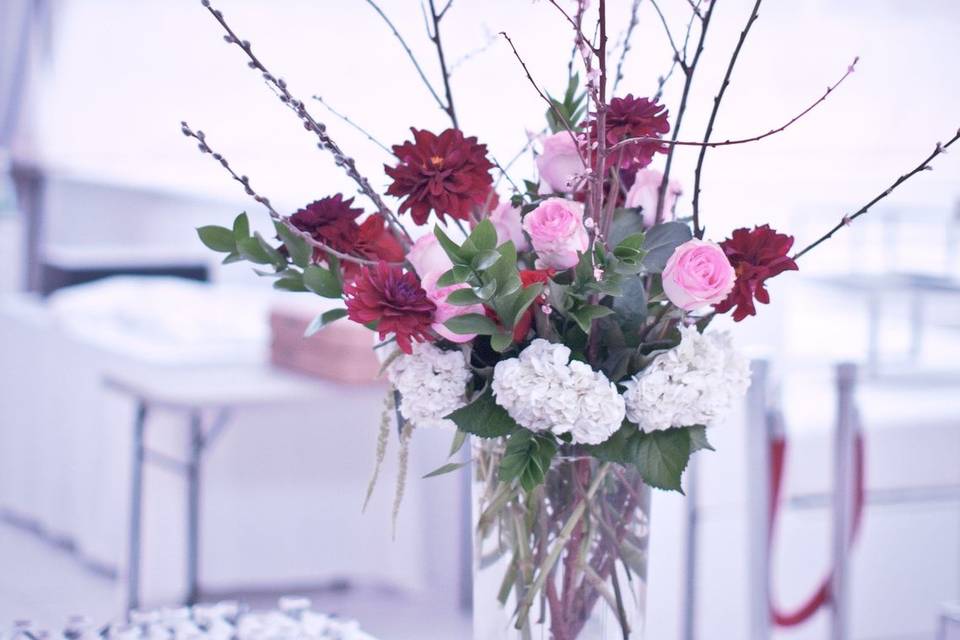 Place card florals