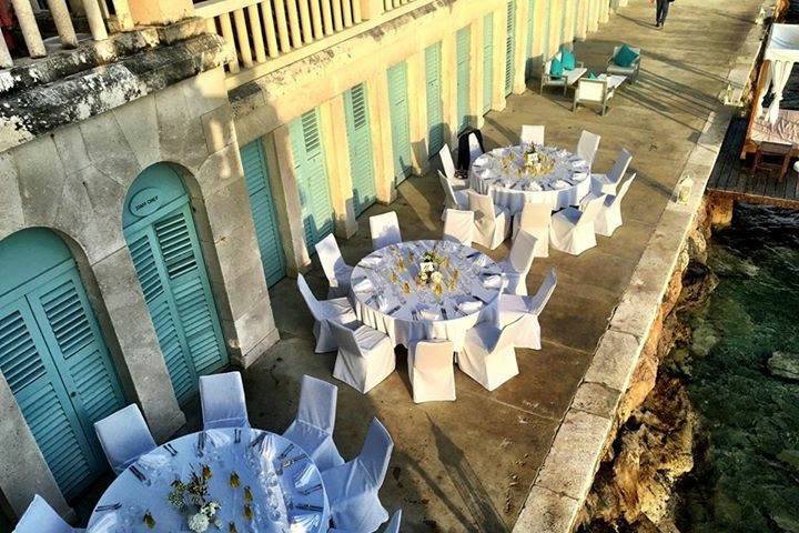 Wedding reception rounds by the water - hvar, croatia