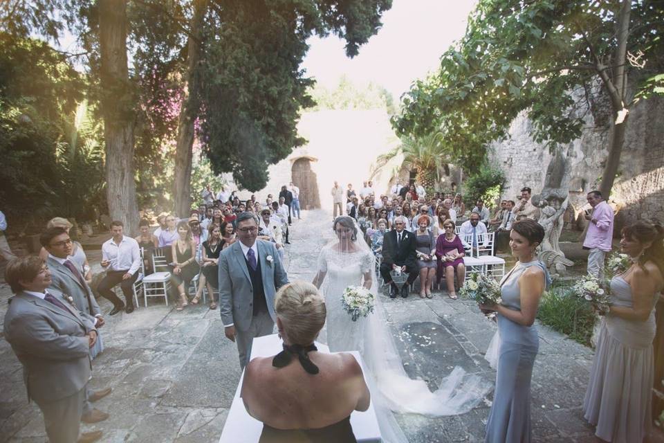 14th century church garden ceremony