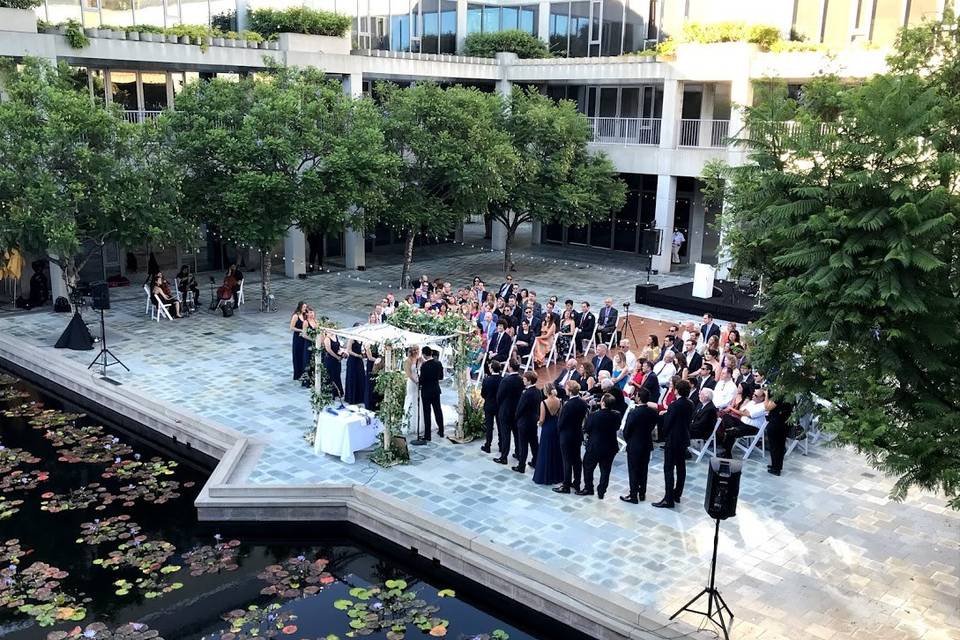 Ceremony from balcony