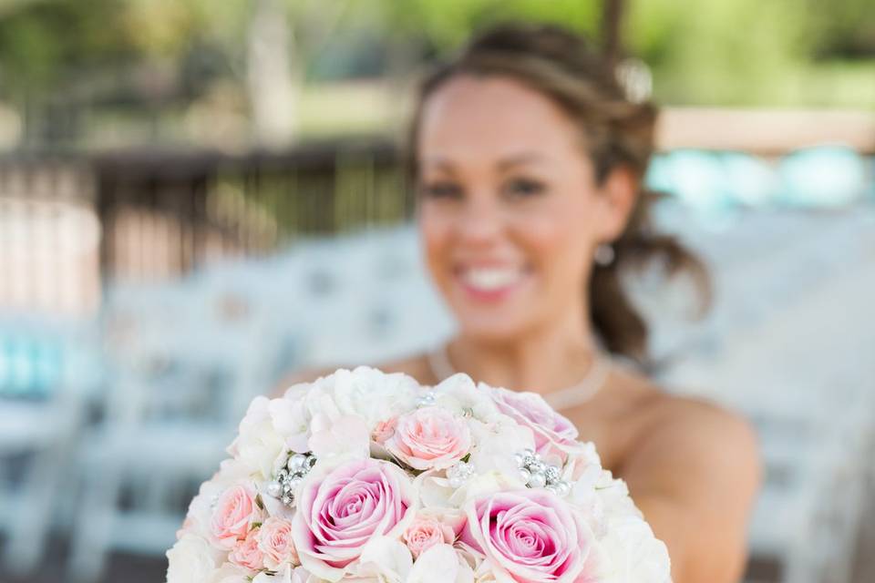 Bridal bouquet with bling