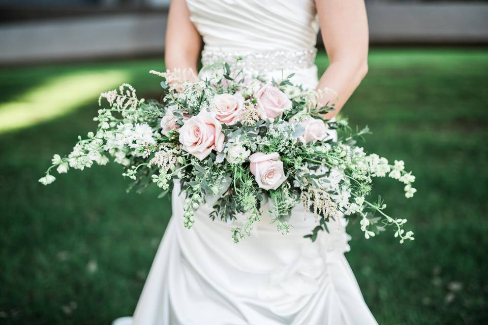Sideways bridal Bouquet