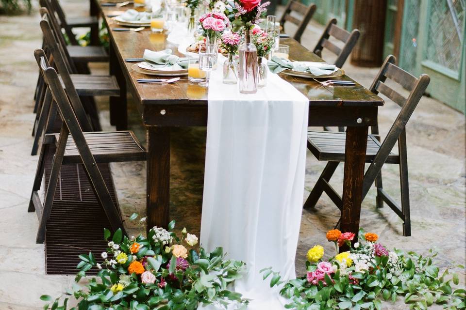 Brunch reception table