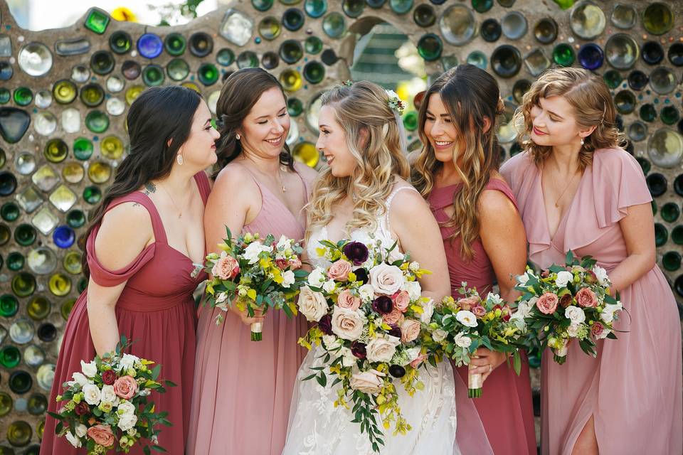 Dusty rose fall wedding