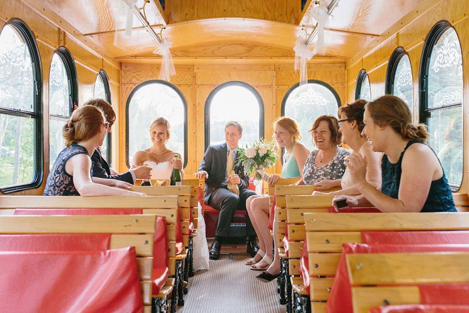 Trolley bus - bridal guest