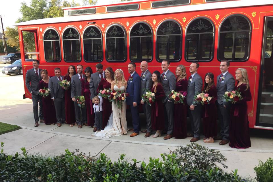 Wedding trolley bus