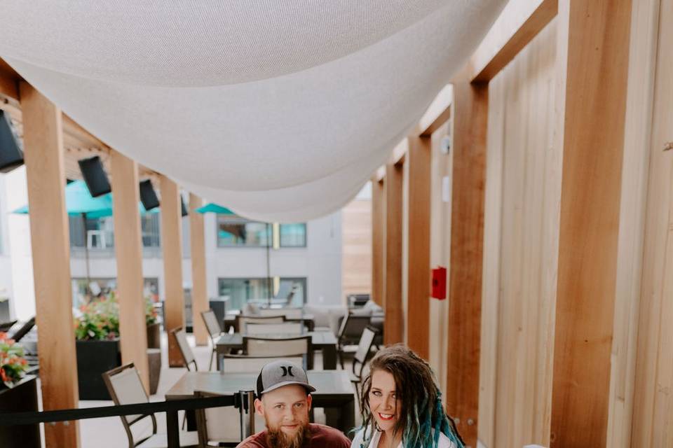 Cheers at the pool