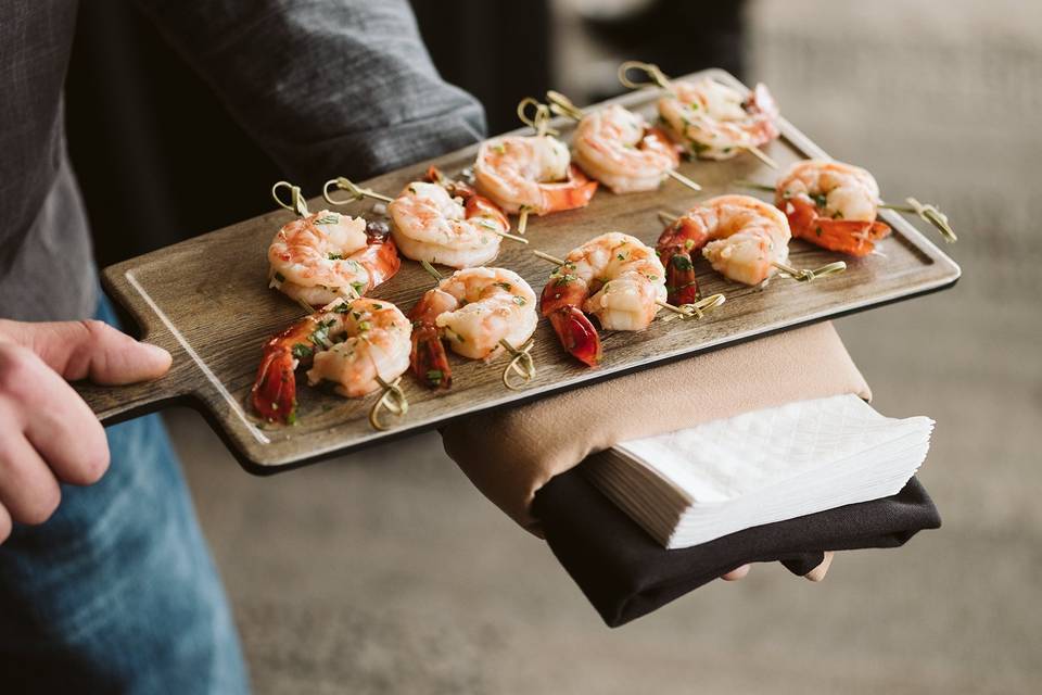 Grilled shrimp appetizer